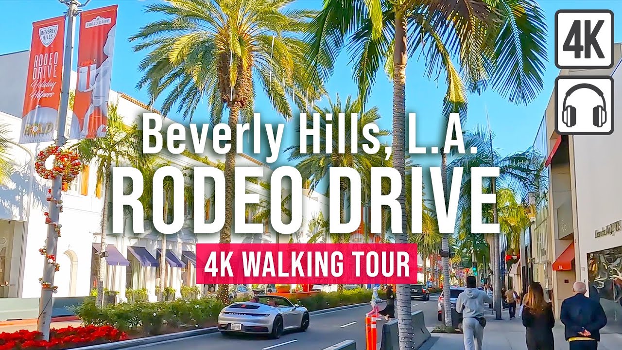 Beverly Hills Walking Tour (Los Angeles) - Rodeo Drive - [Immersive sound - 4K/60fps]