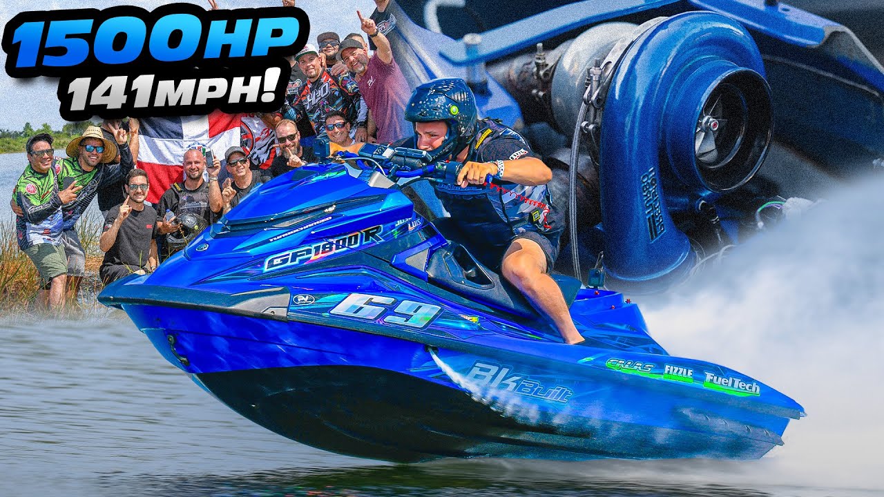 1500HP Turbo Jetski SCREAMS to 141MPH! (1.8L Spins 12,000RPM + 75PSI of BOOST)