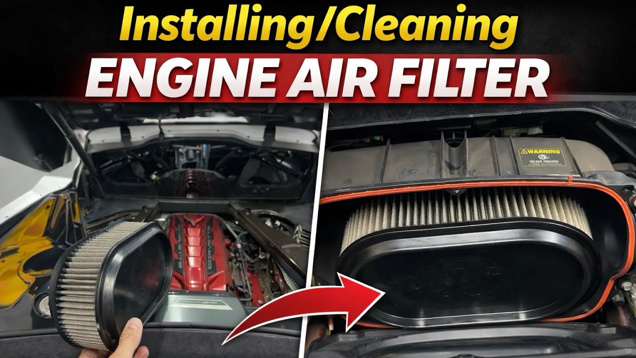 ✅How to Clean & Install Dry AFe Power Air Filter on A C8 Corvette￼ Stingray