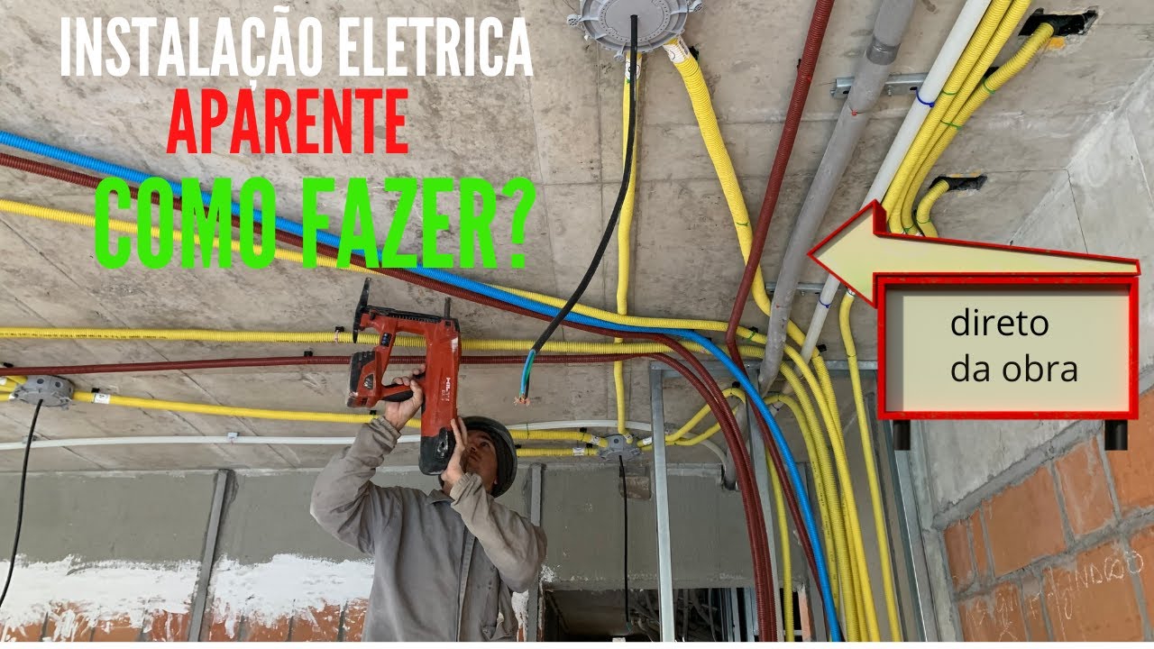 Aprenda agora a fazer instalação elétrica aparente, direto da obra na prática.