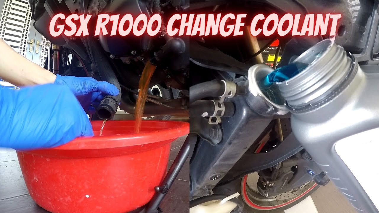 Suzuki GSX R1000 k9 change coolant / Cooling system inspection
