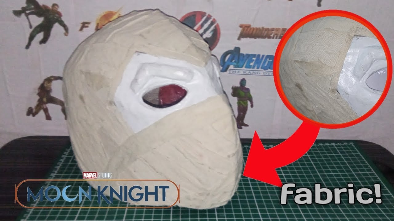 How To Make moon Knight Mask  : out of Fabric and Cardboard