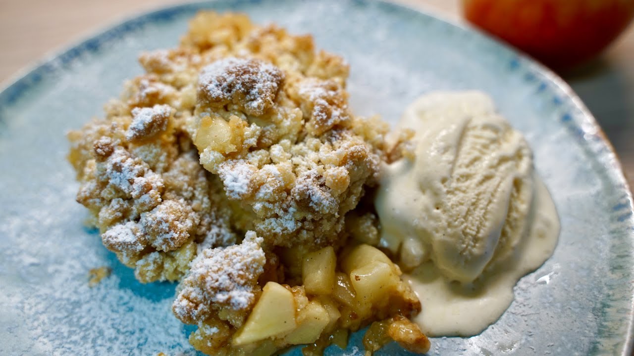 Apfel-Crumble /Apple crumble / Megalecker und supereinfach