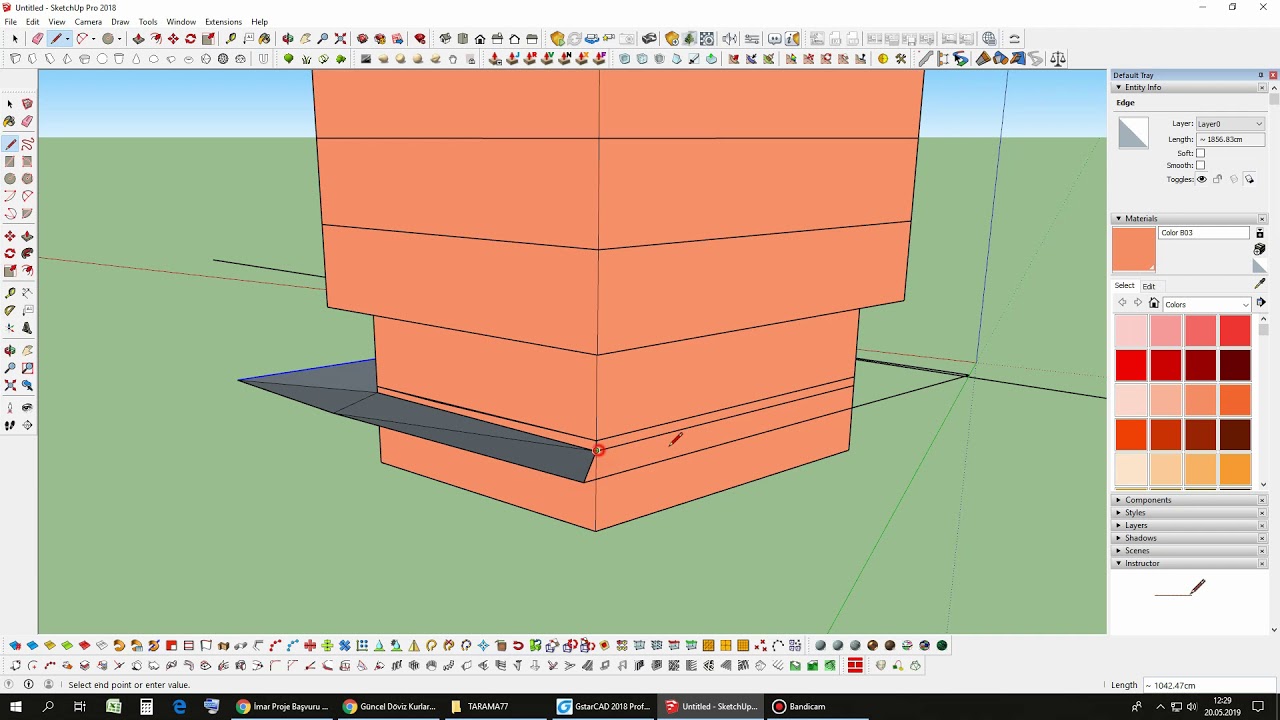 SKETCHUP'TA  BASİT ARAZİ KOTLANDIRMA