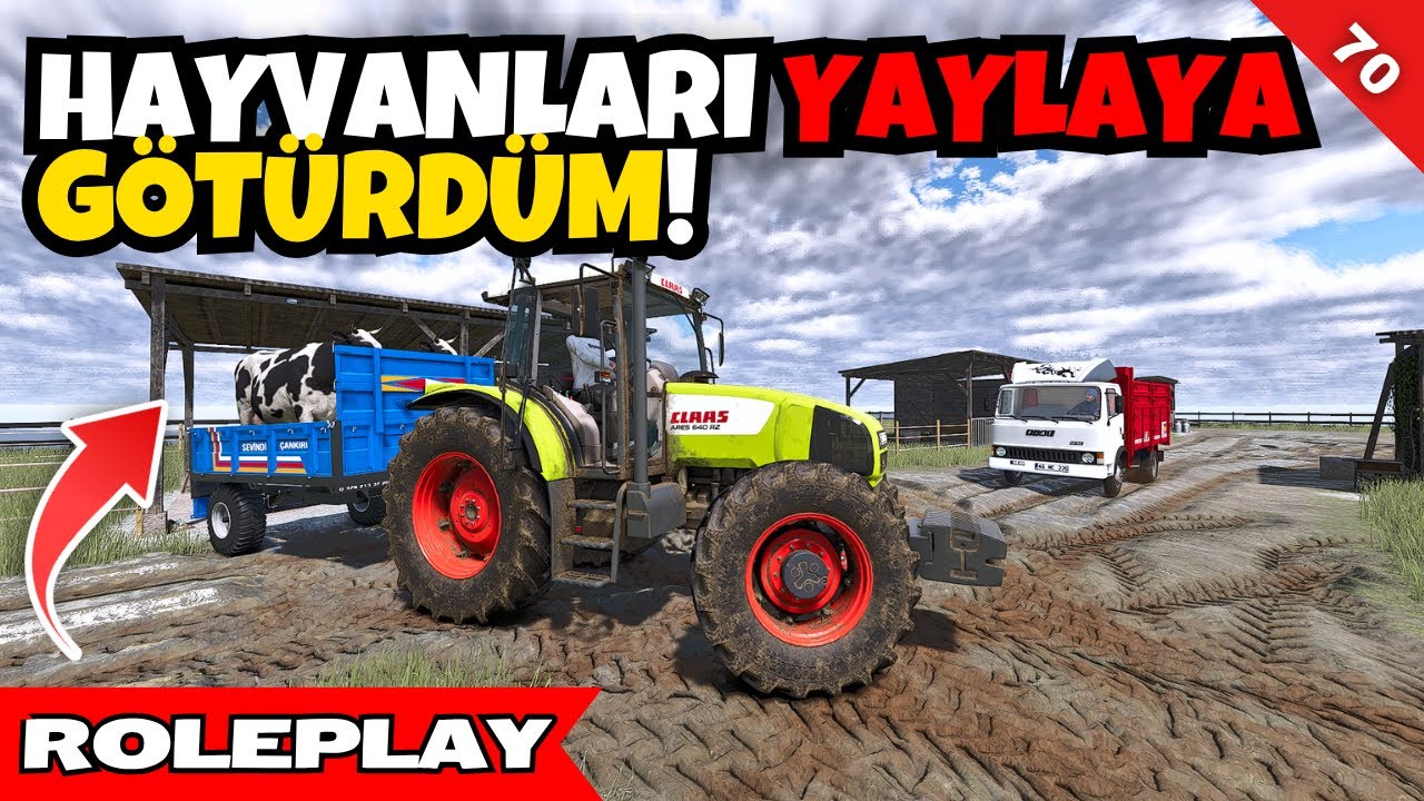 Yeni traktörümüzü yayla yollarına vurduk! | Büyükbaş Hayvanlar yayla yolunda | FS25 Roleplay
