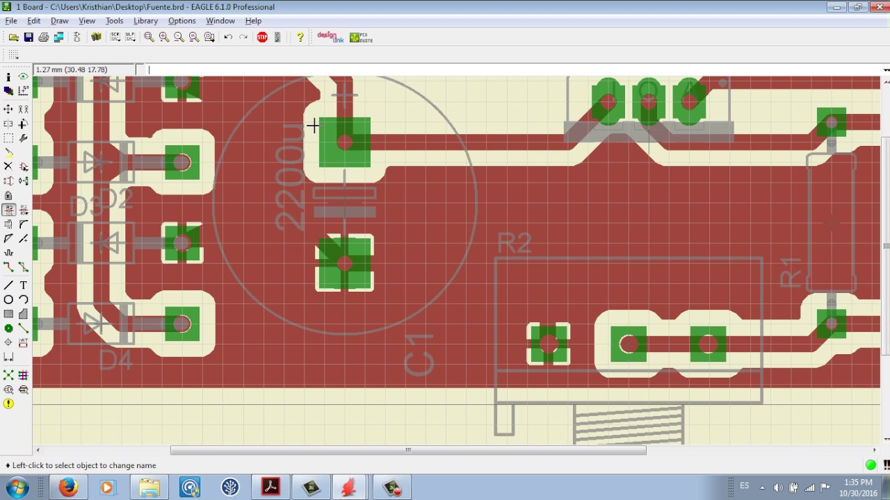 06 Diseño de PCBs - GND y texto en la placa- Eagle