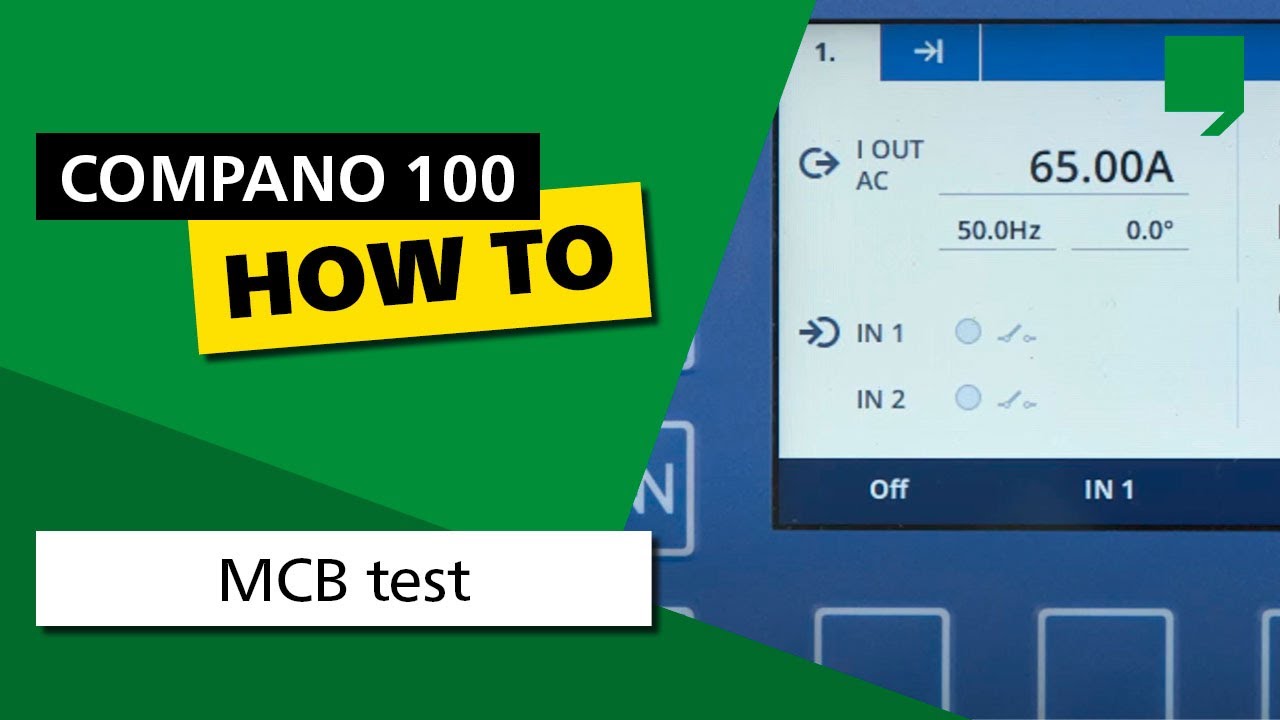 COMPANO 100 Do It Yourself tutorial 06: MCB test