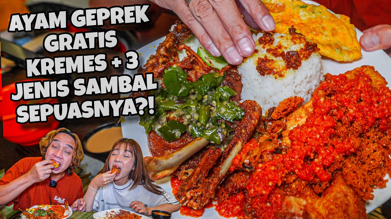 INI MAH SEDEKAH! AYAM GEPREK SAMBEL SETAN KREMES & SAMBAL SEPUASNYA