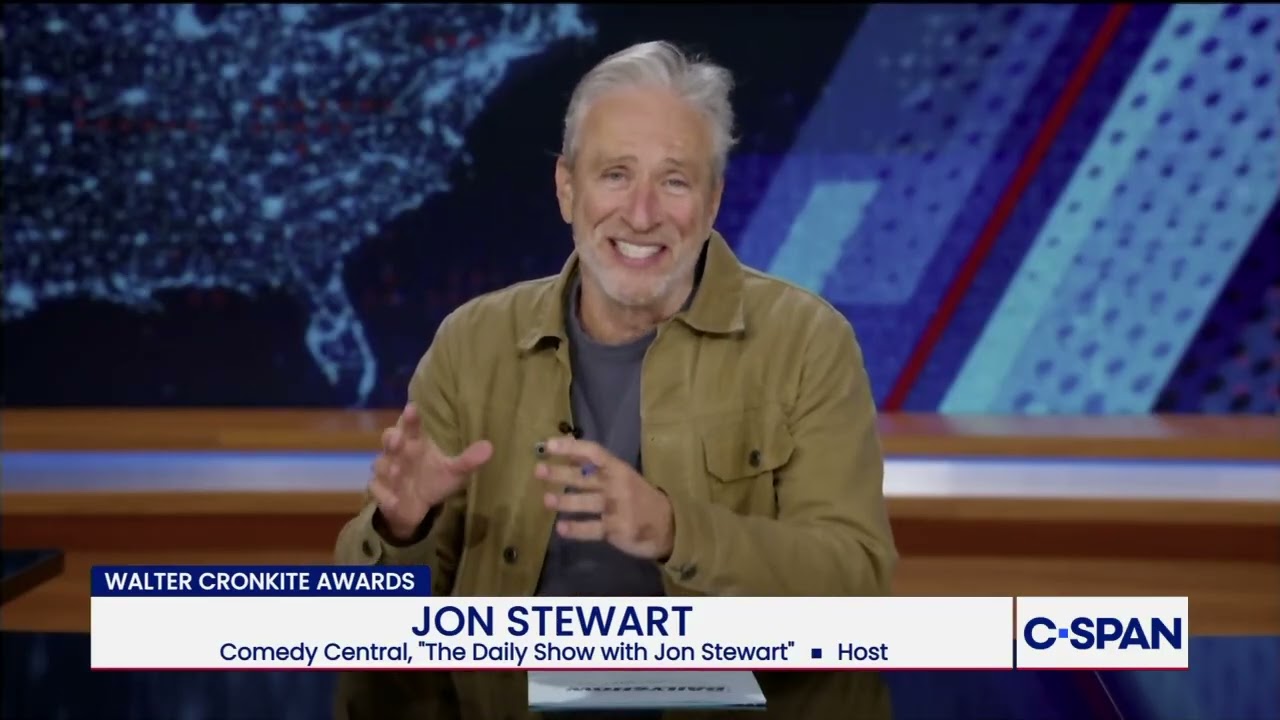 Jon Stewart Accepts Walter Cronkite Award for Comedic News and Commentary