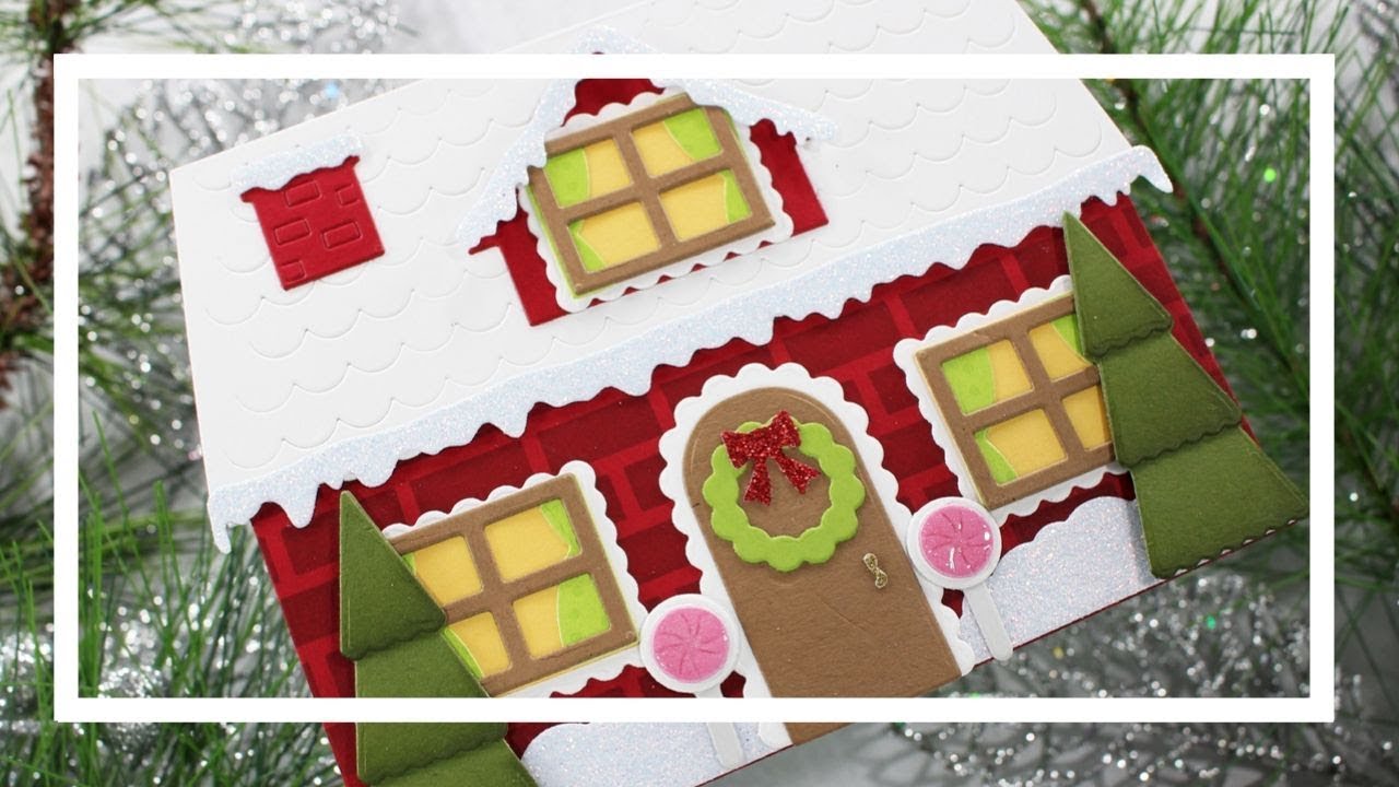 Honey Bee Stamps | Christmas House Builder Shape Card