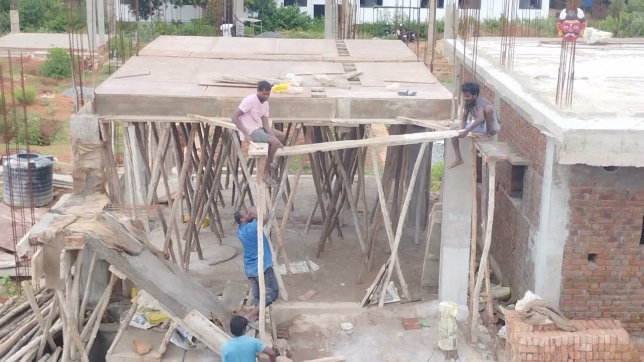 Complete Shuttering work for Slab Without Walls#SlabConstruction#WithoutWallsShuttering#newtechnique