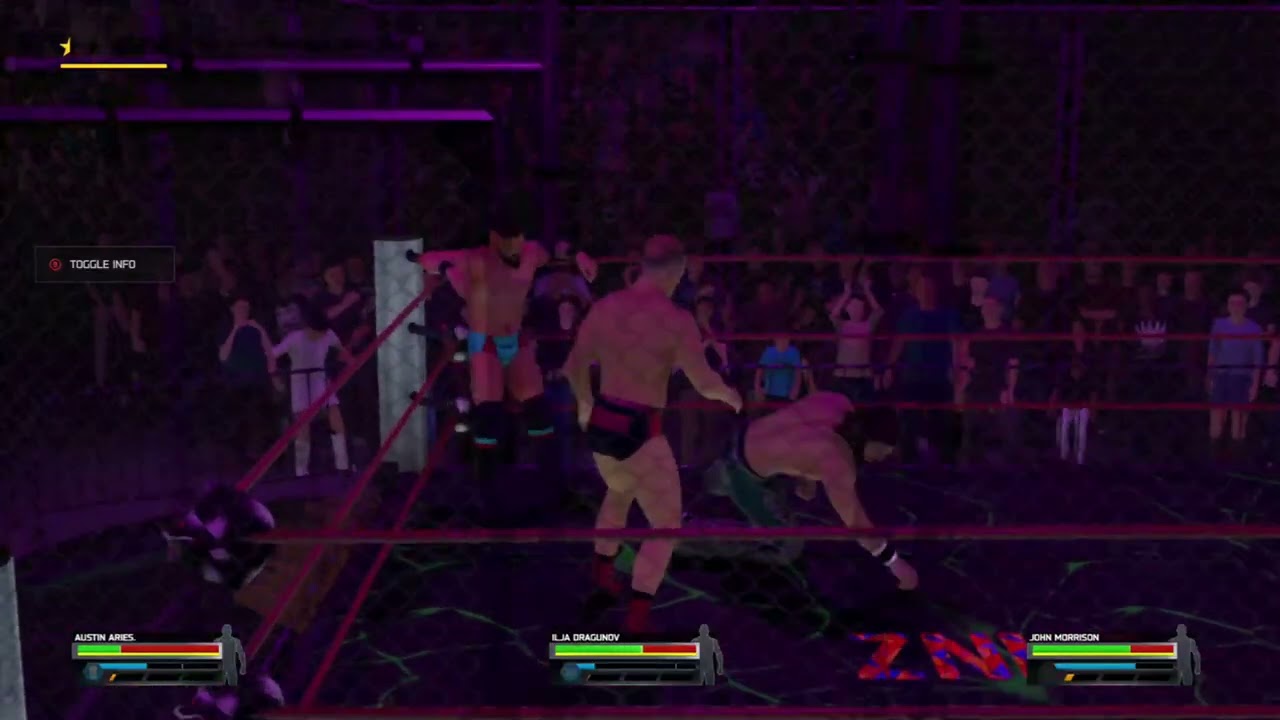 Ilia Dragunov vs Austin Aries vs John Morrison - ZNKO Zone 6 - Steel Cage