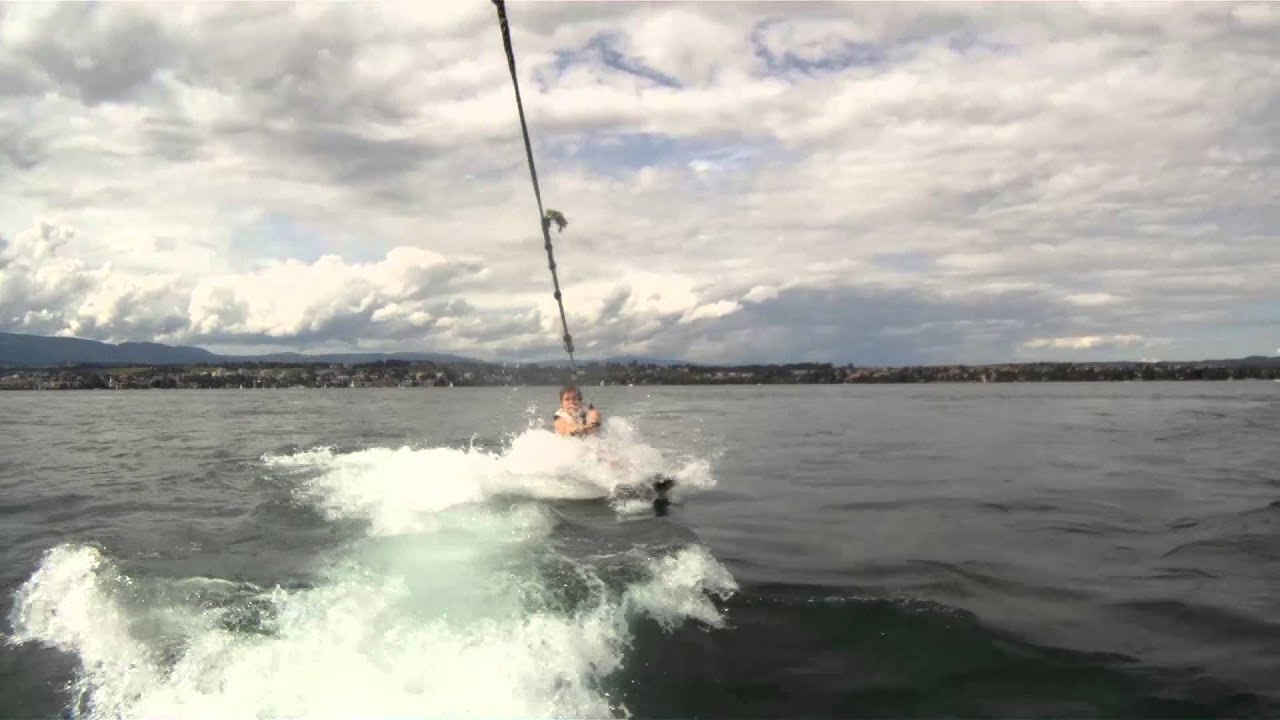 Wakeboarding on Lake Geneva