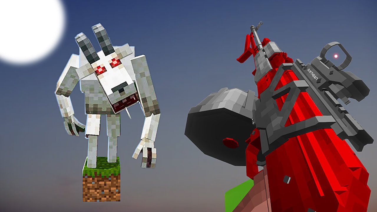 Hunting 10 of the WORST Minecraft Mods with Guns on ONE BLOCK