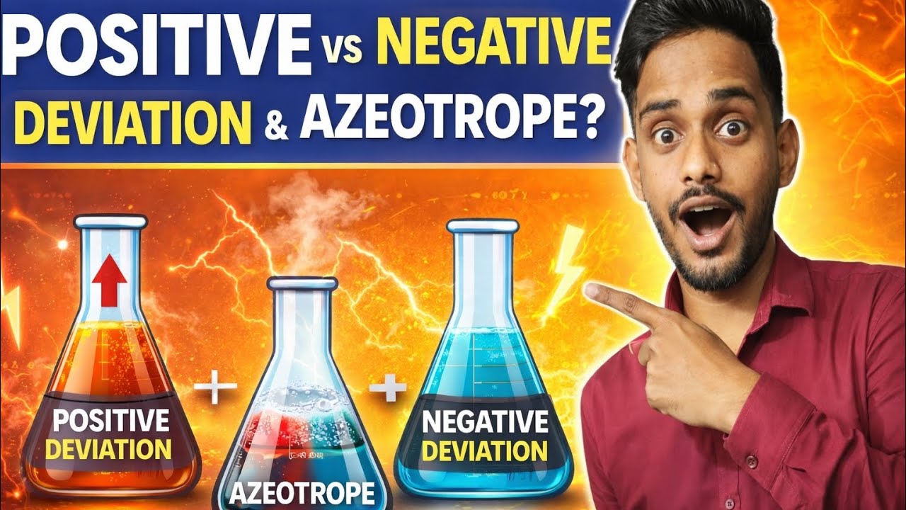 Positive vs Negative Deviation😱/Azeotrope Samajhna Ab Bahut Easy/Solutions Chapter Full Concept/