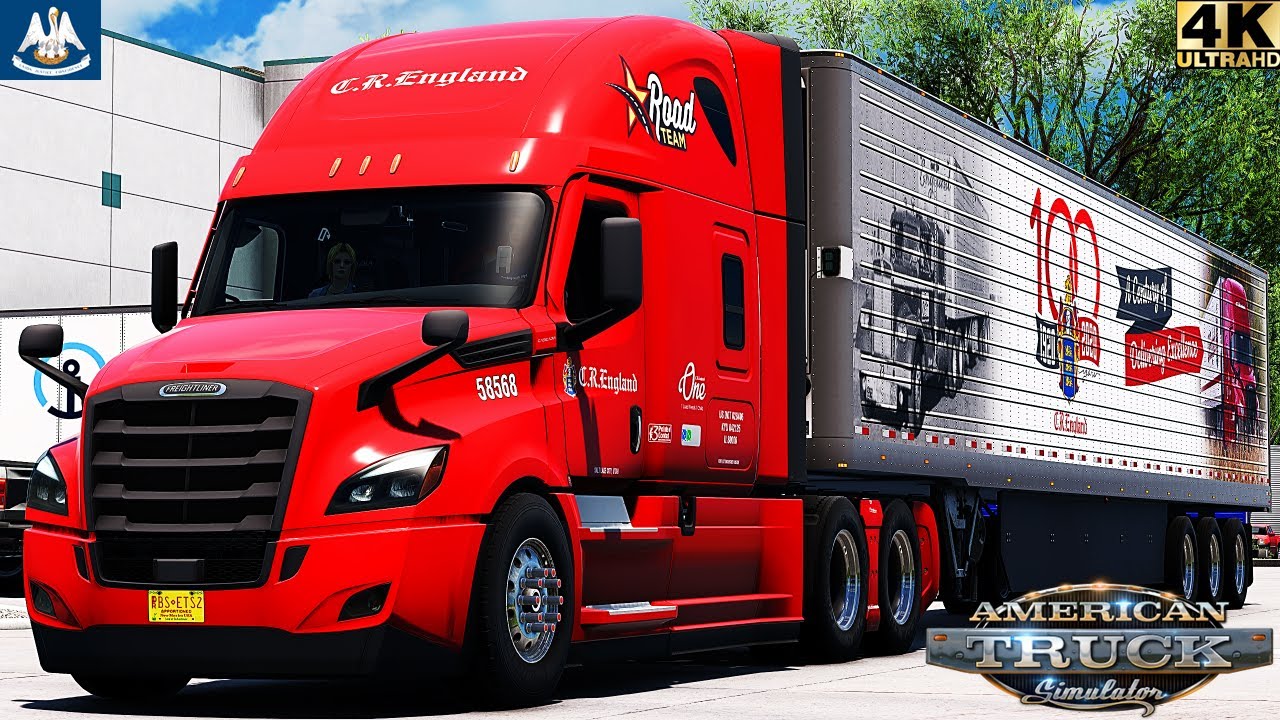 ATS | DLC LOUISIANA | CR England | Freightliner Cascadia 2024 | 4K #americantrucksimulator