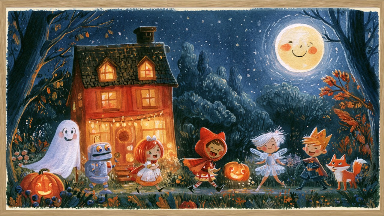 Whimsical Halloween Art for Your TV 🎃 | Enchanted Trick-or-Treat Night