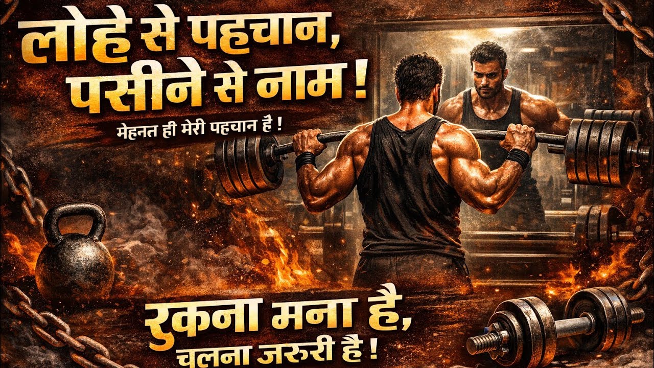 लोहे से पहचान, पसीने से नाम | Gym Motivation Song | Hard Work Anthem 🔥