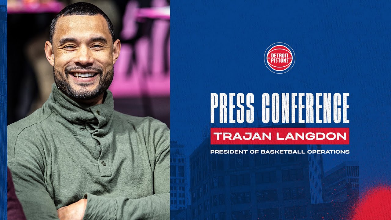 Introducing our President of Basketball Operations: Trajan Langdon | Press Conference | Pistons TV