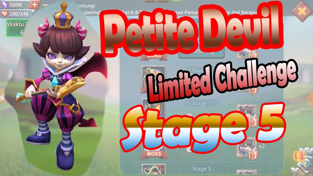 Stage 5 Iblis Kecil Tantangan Terbatas (Petite Devil Limited Challenge Stage 5)_LORDS MOBILE