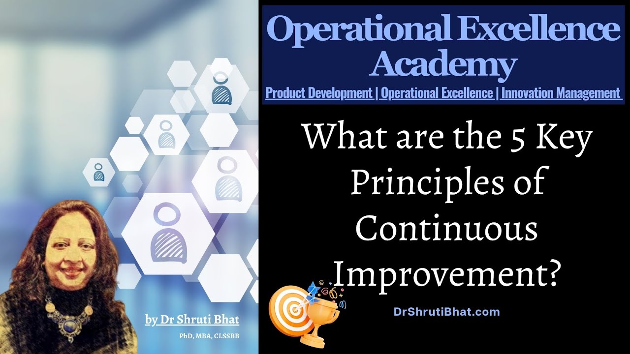 What are the 5 key principles of continuous improvement?