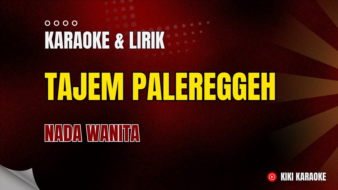 TAJEM PALEREGGEH ❗❗ KARAOKE Lagu Madura ❗❗ Versi Dangdut Koplo
