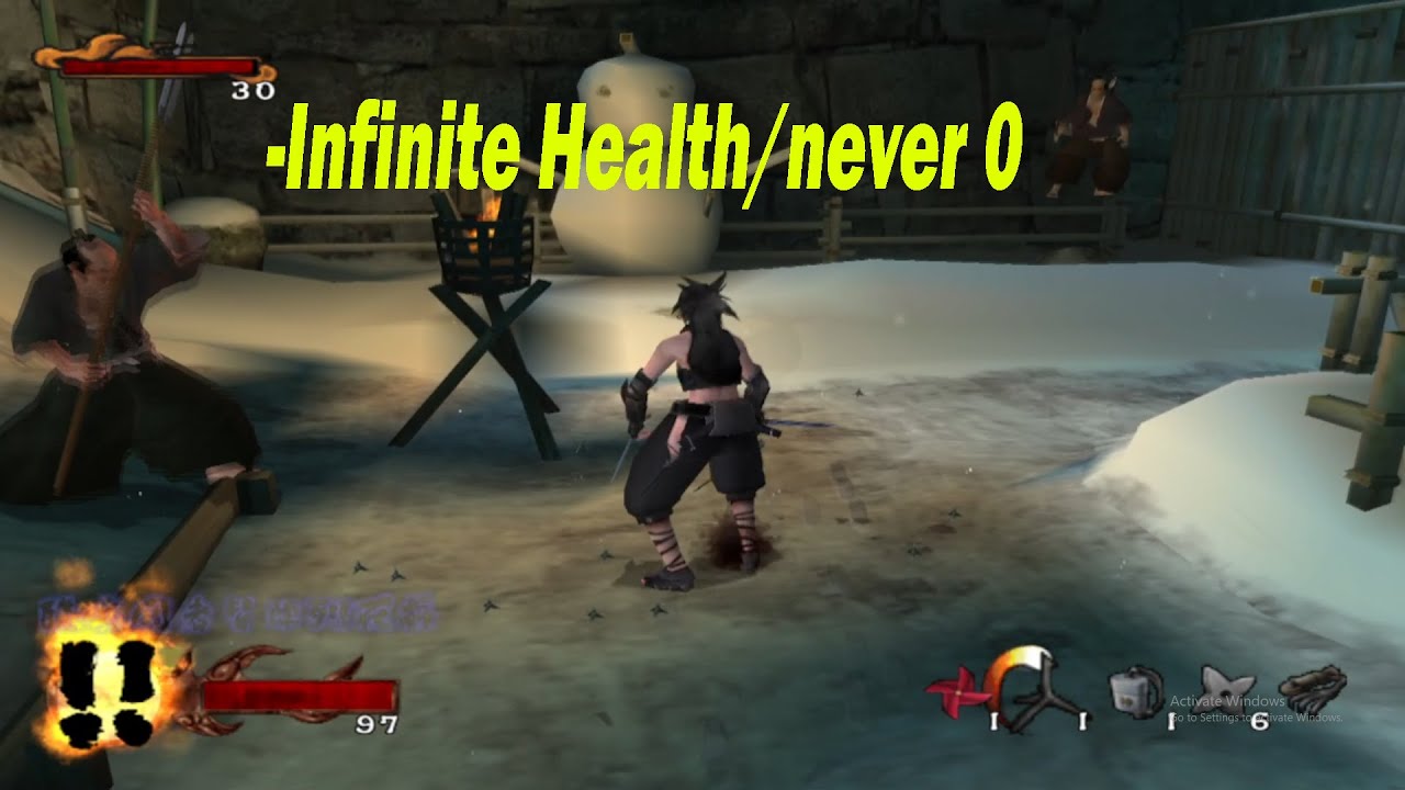 Cheat Code Tenchu 3 (Wrath Of Heaven) - Infinite Health/never 0 - PCSX2