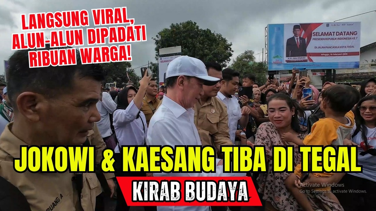 JOKOWI & KAESANG HADIR DI TEGAL, RIBUAN WARGA PADATI KIRAB BUDAYA ALUN-ALUN!