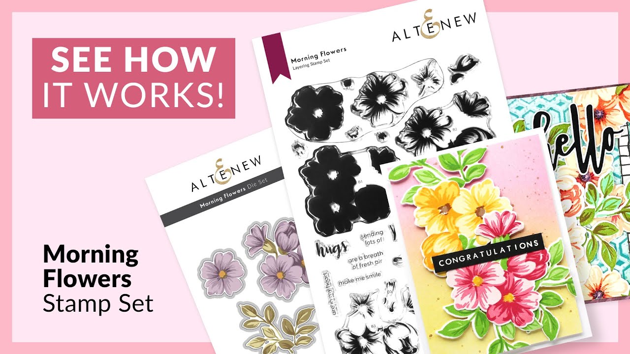 How to Layer Morning Flowers Stamp Set for Card Making
