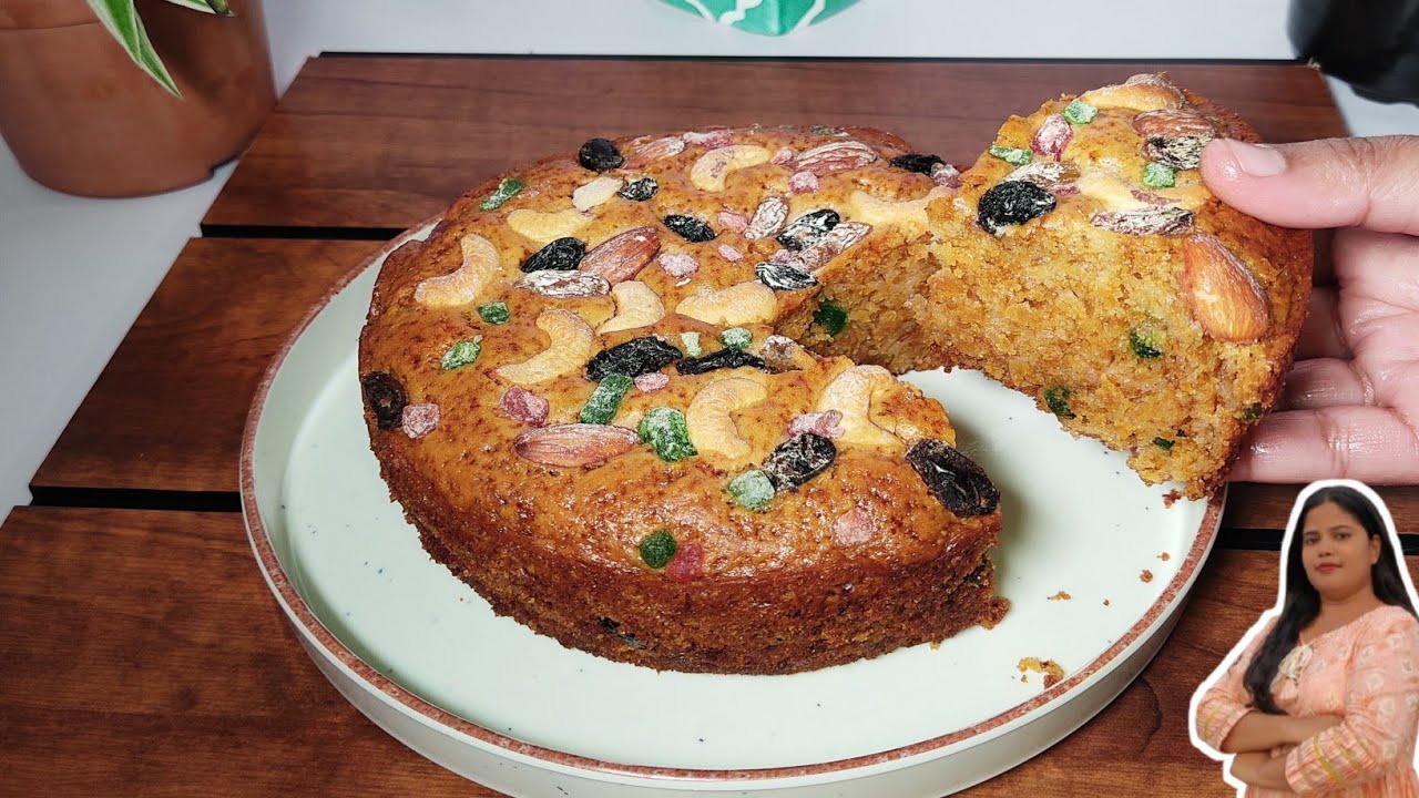 How to make christmas plum cake without oven | Fruit cake | Eggless plum cake ||