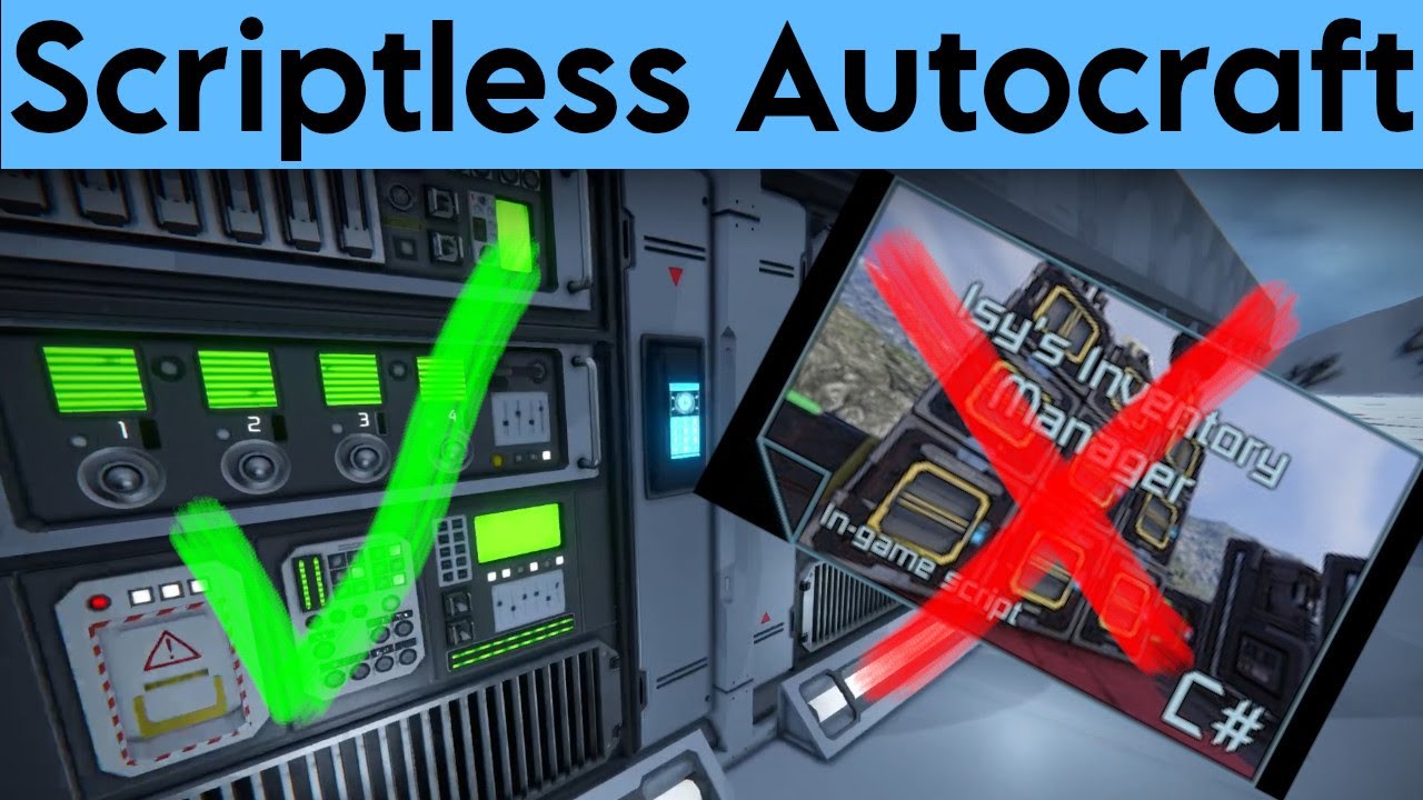 This Space Engineers Autocrafting system doesn't need scripts or mods! Works on Xbox and PlayStation