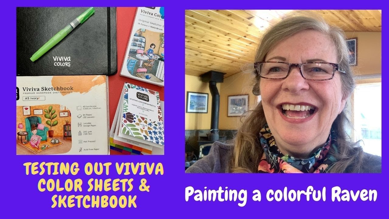 Testing out Viviva Color Sheets & Painting a Raven