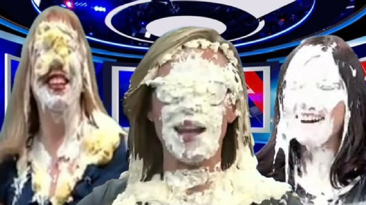 News Presenters Getting Pied In The Face | Compilation