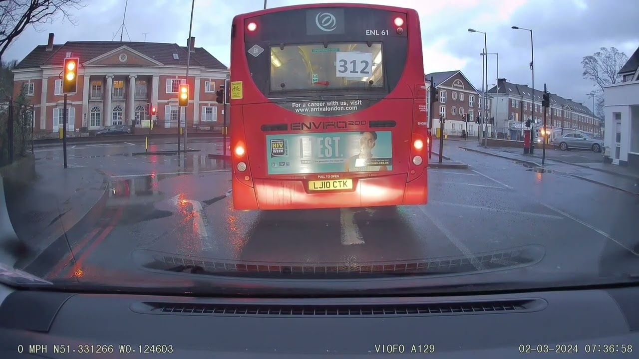 312 Bus Route first day, From Purley Old Lodge Lane to Brighton Road. Part 166/455