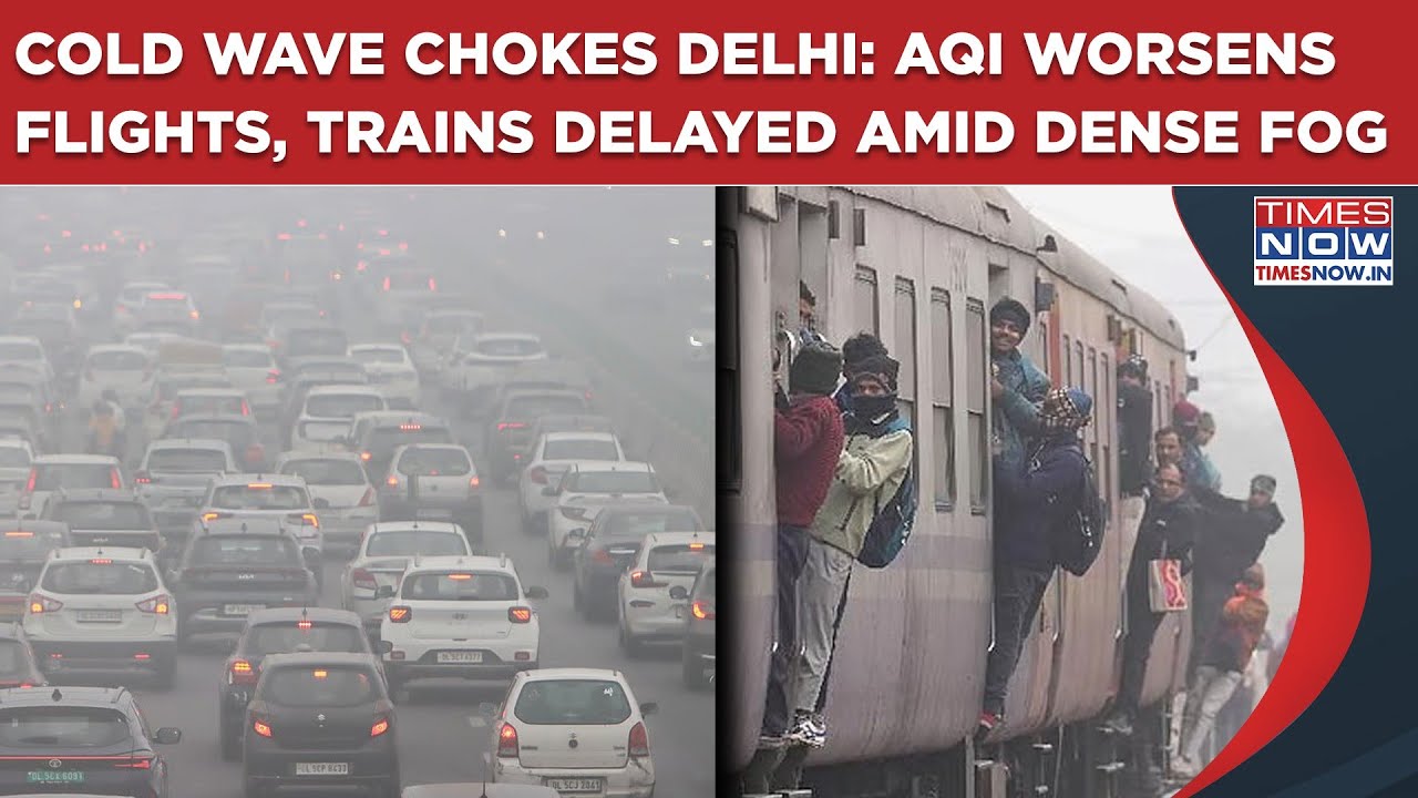 Delhi NCR: Flights Canceled, Trains Delayed As Thick Smog Blankets Capital City, AQI Worsens| Watch
