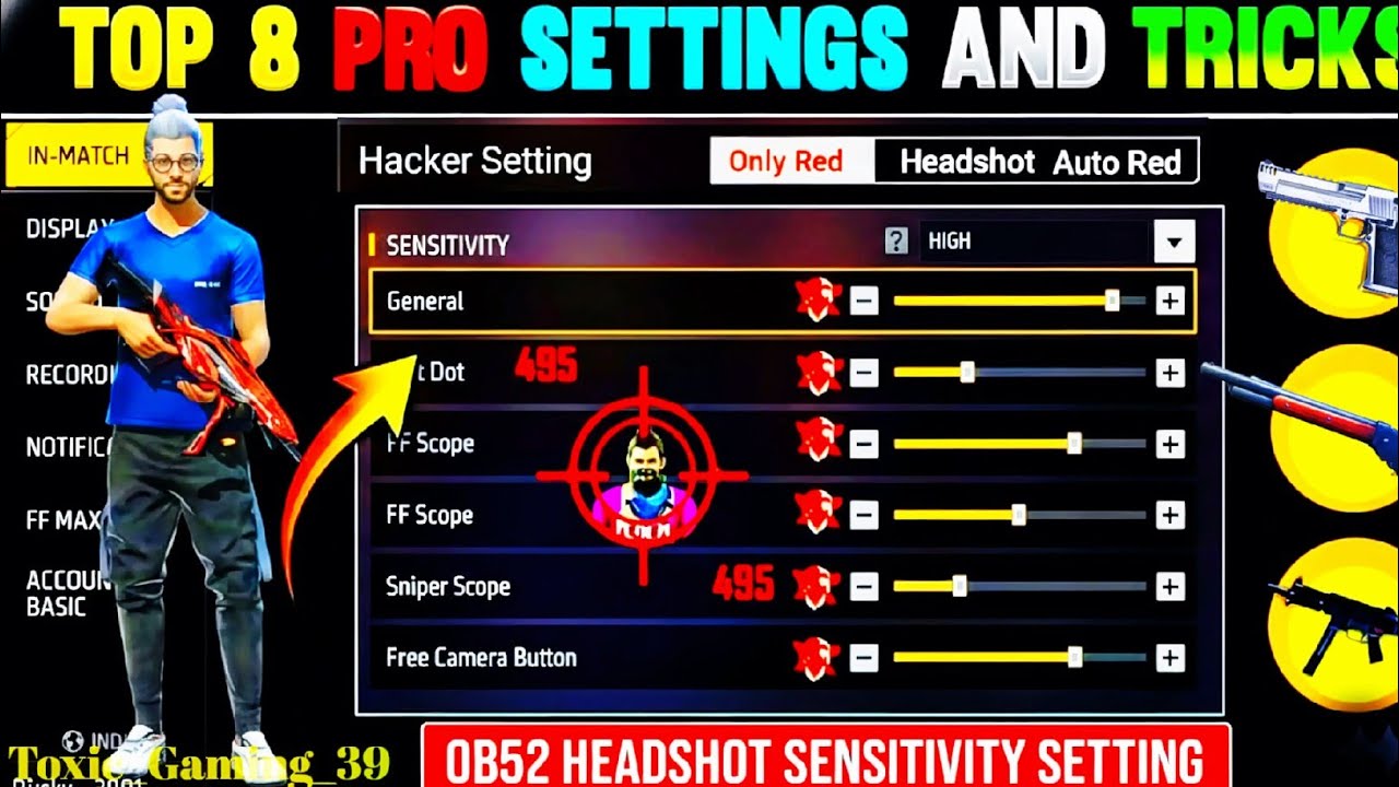 Free Fire New Sensitivity Settings || Best Sensitivity Settings For Free Fire