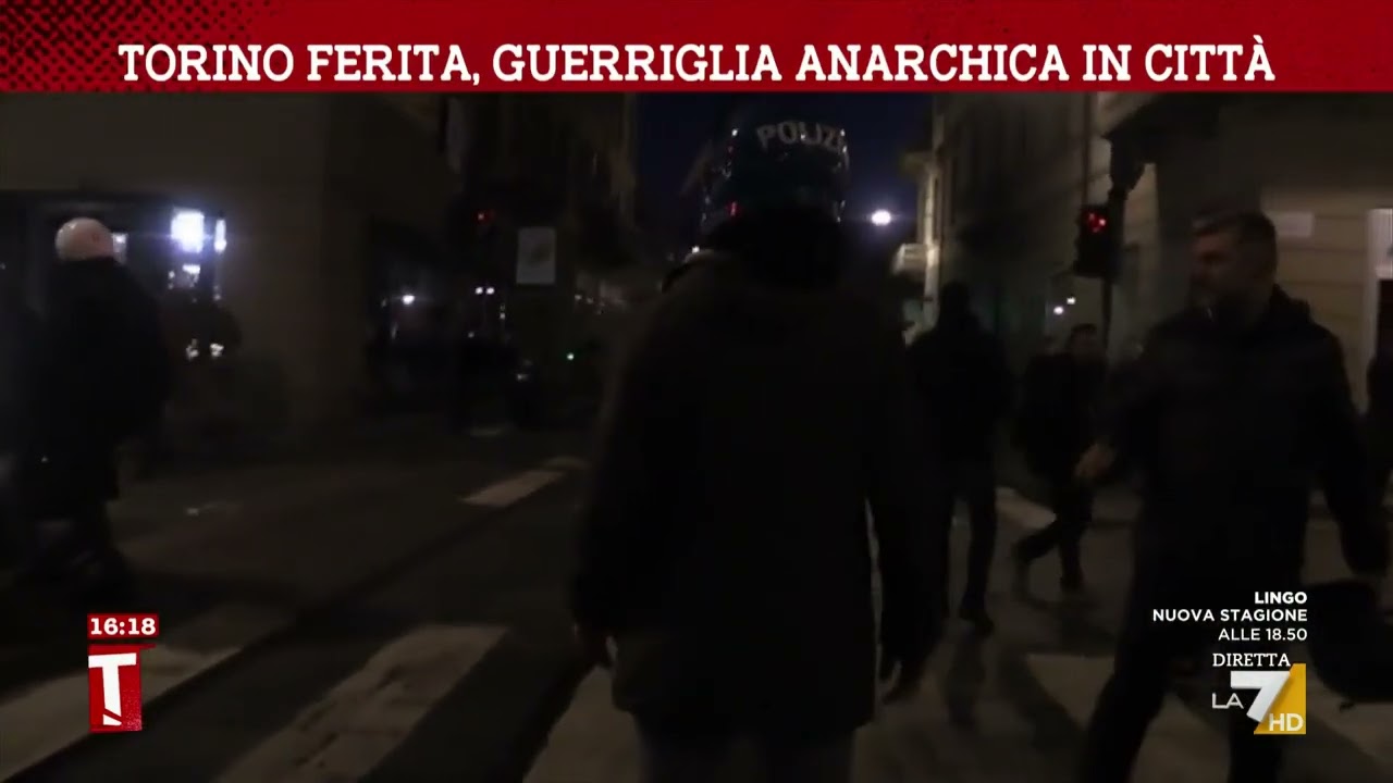 Torino ferita, guerriglia anarchica in città