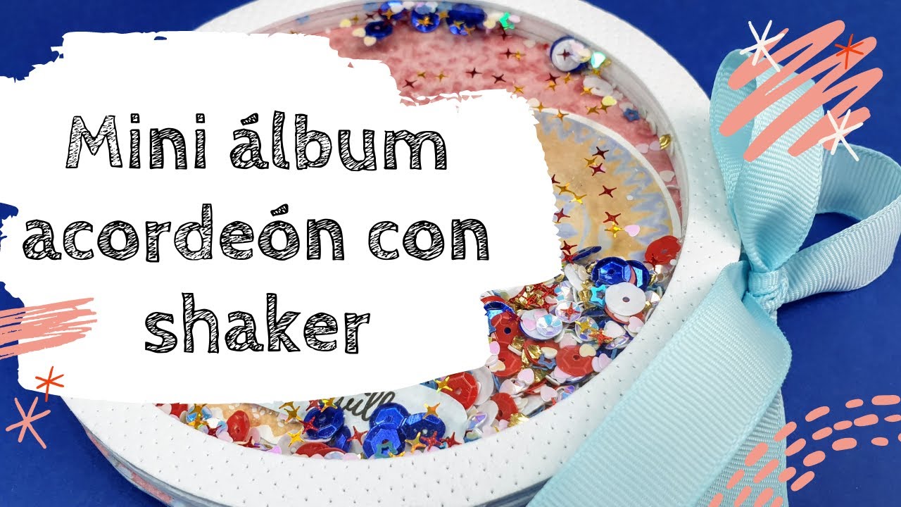 Tutorial mini ÁLBUM REDONDO en ACORDEÓN con portada SHAKER / Fácil / Principiante