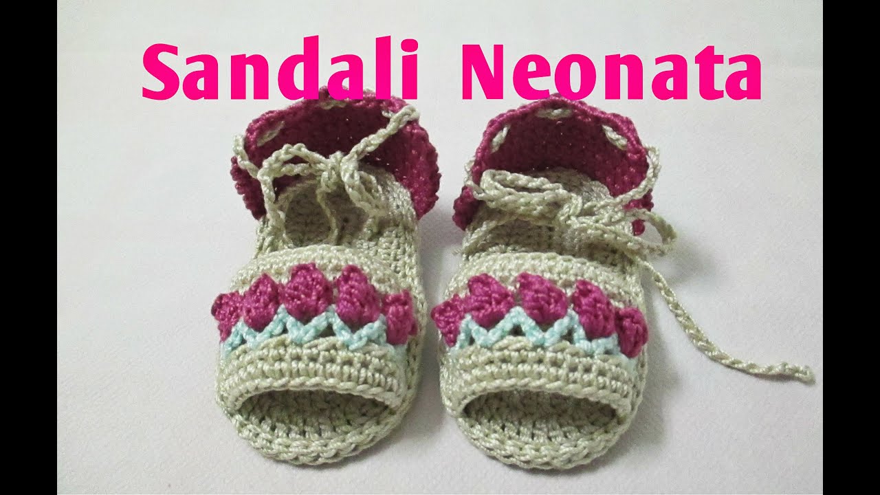 Sandali Neonata Uncinetto Tutorial -Giusy 66.
