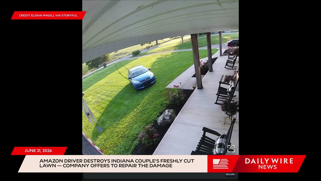 Amazon Driver Destroys Indiana Couple's Freshly Cut Lawn &mdash; Company Offers To Repair The Damage