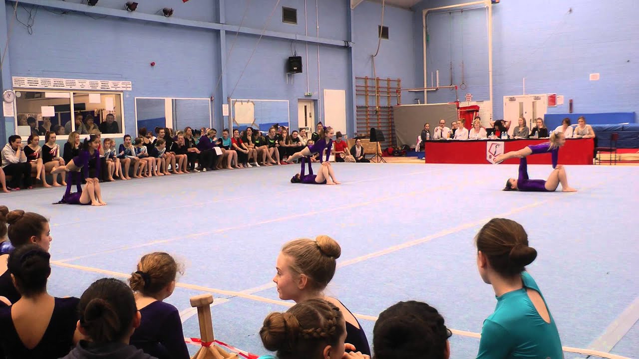 Stoke Poges School Sports Acro gymnastics team 2014 group routine