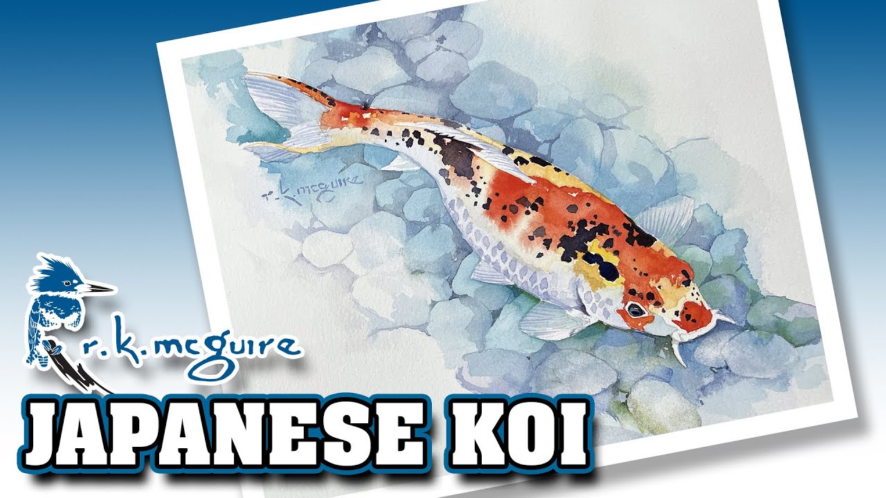 How to Watercolor Sketch a Japanese Koi | R K McGuire