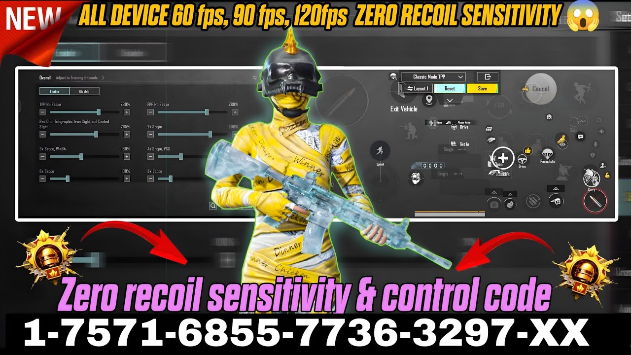 🔥Bgmi sensitivity settings 2026 🥵 | Bgmi best sensitivity settings 😱| Zero recoil sensitivity bgmi