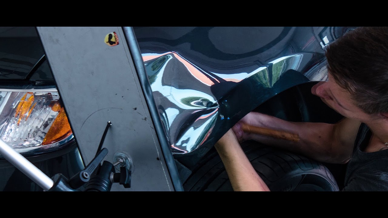 Процесс выравнивания вмятин на Piven-Services