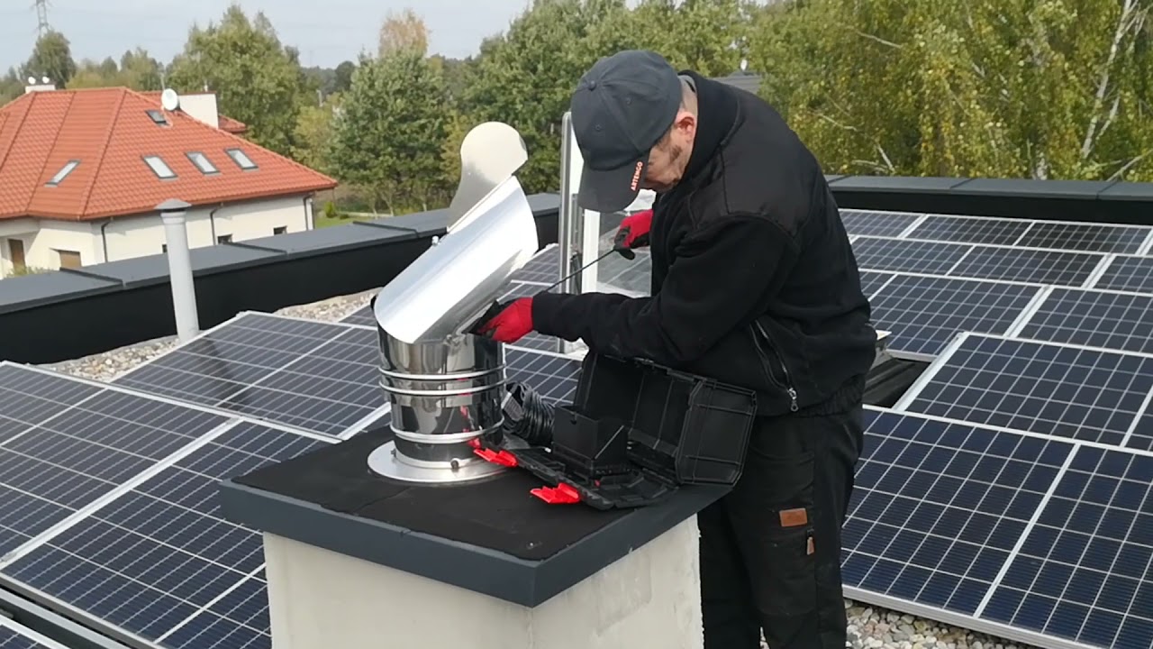 Kamera kominowa do inspekcji przewodów kominowych kontrola komina filmowanie kamerą Turbospiner Mini