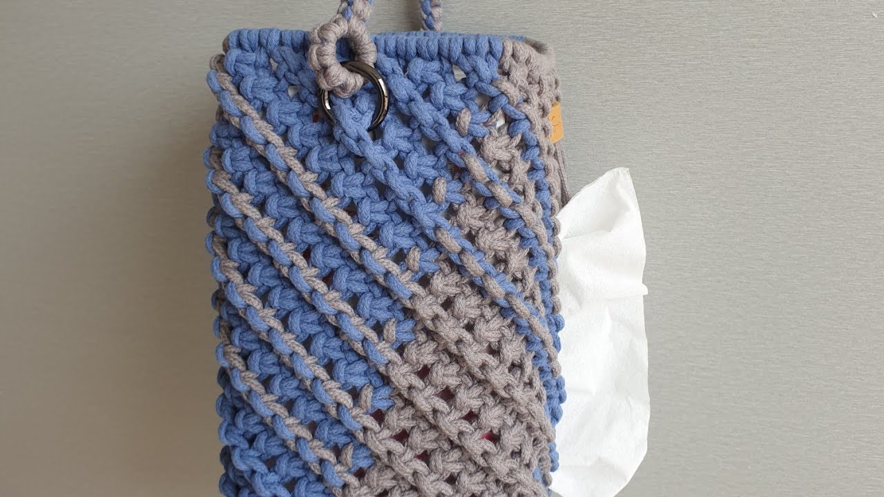 How to make the protruded stripes on your macrame bag