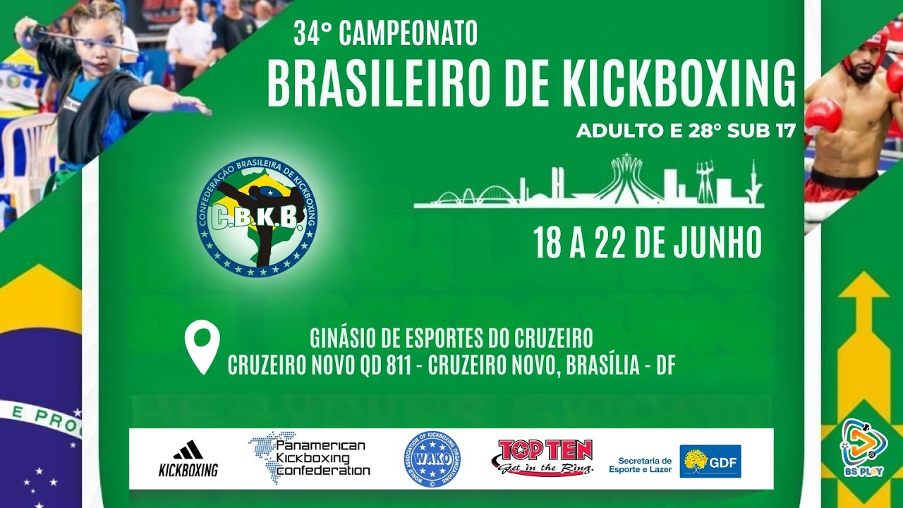 34&ordm; BRASILEIRO DE KICKBOXING - TATAMI 01 / RINGUE 01 / RINGUE 02