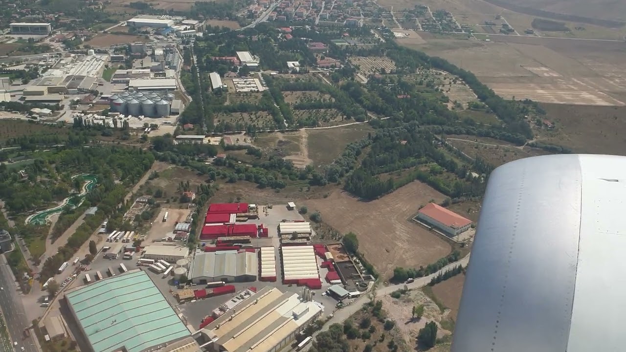 Ankara Esenboğa iniş. Ankara Esenboğa Airport approach & landing