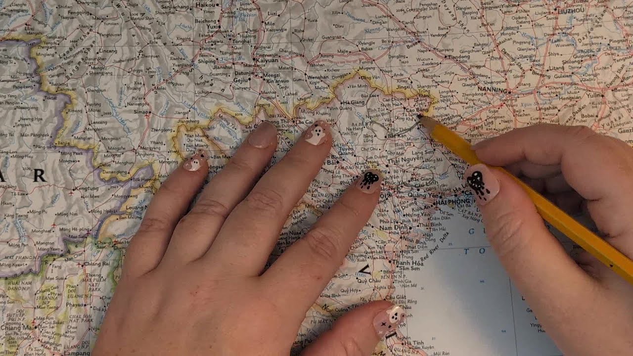 ASMR ~ Cao Bằng, Vietnam History & Geography ~ Soft Spoken Map Tracing Google Earth