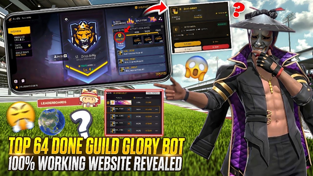 HOW TO MAKE GUILD GLORY BOT WEBSITE REVEALED 🤖|FREE FIRE GUILD GLORY BOT 100% WORKING 🔥😱 ZEXISTEY 